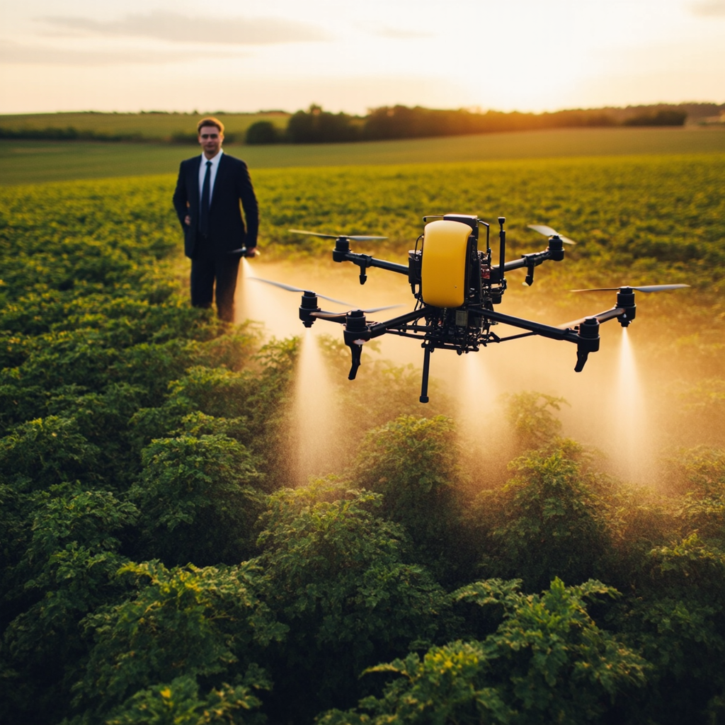 Pulverização com Drone